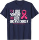 Pink Ribbon I love Someone with Breast Cancer Awareness T-Shirt - T-Shirt | Navy
