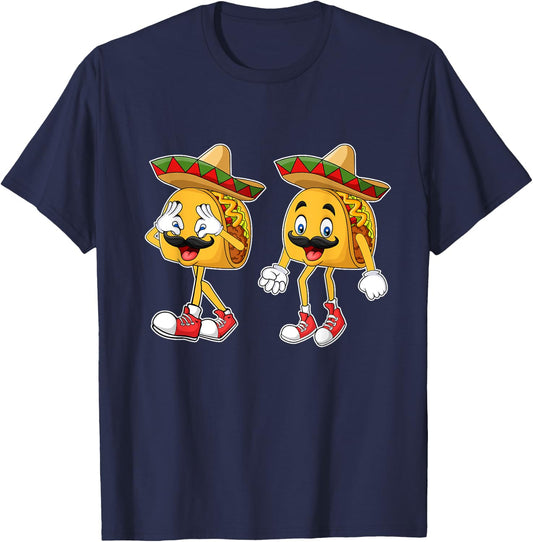 Cute Taco Griddy Dance Cinco de Mayo 2024 Boys Girls Men T-Shirt - T-Shirt | Navy