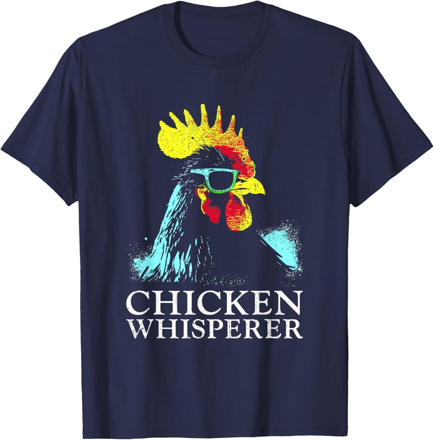 Chicken Whisperer - Vintage Funny Chicken Lover Farmer T-Shirt - T-Shirt | Navy