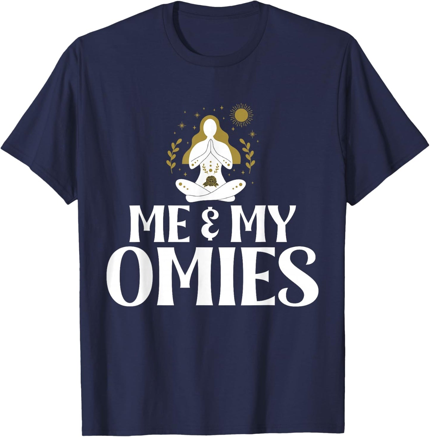 Me & My Omies Symbol Namaste Om Religion Meditation Yogis T-Shirt - T-Shirt | Navy
