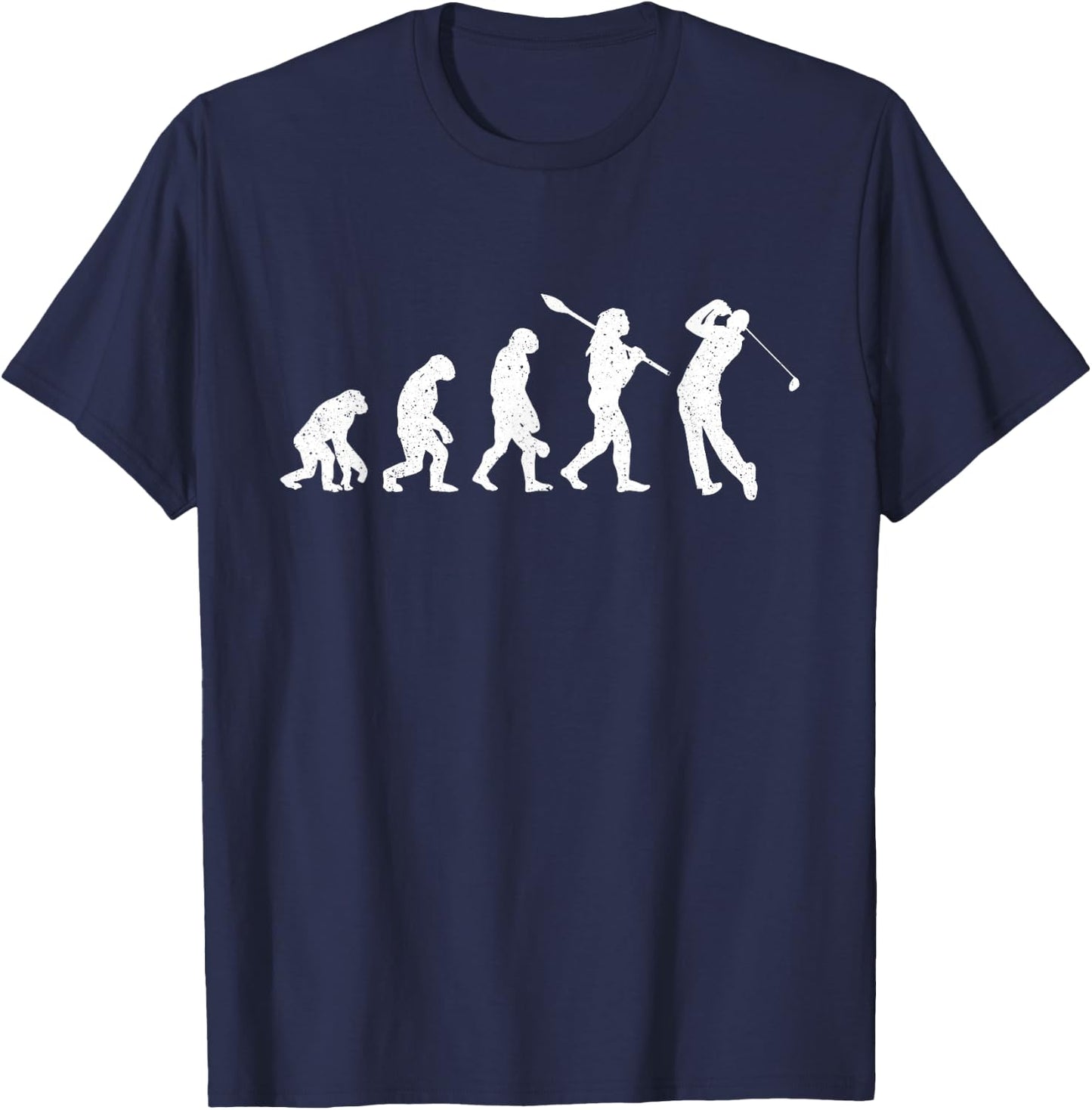 Evolution Of Golfer - Dad Grandpa Golfing Lover Golf Player T-Shirt - T-Shirt | Navy