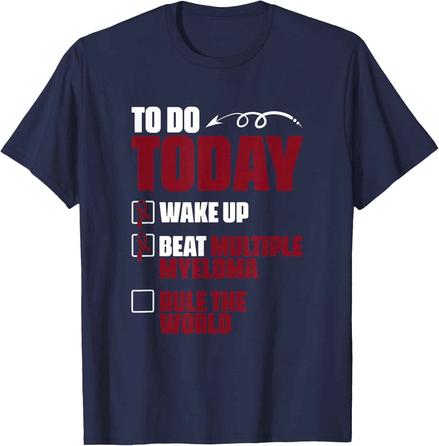 Beat Multiple Myeloma Support Multiple Myeloma Survivor T-Shirt - T-Shirt | Navy
