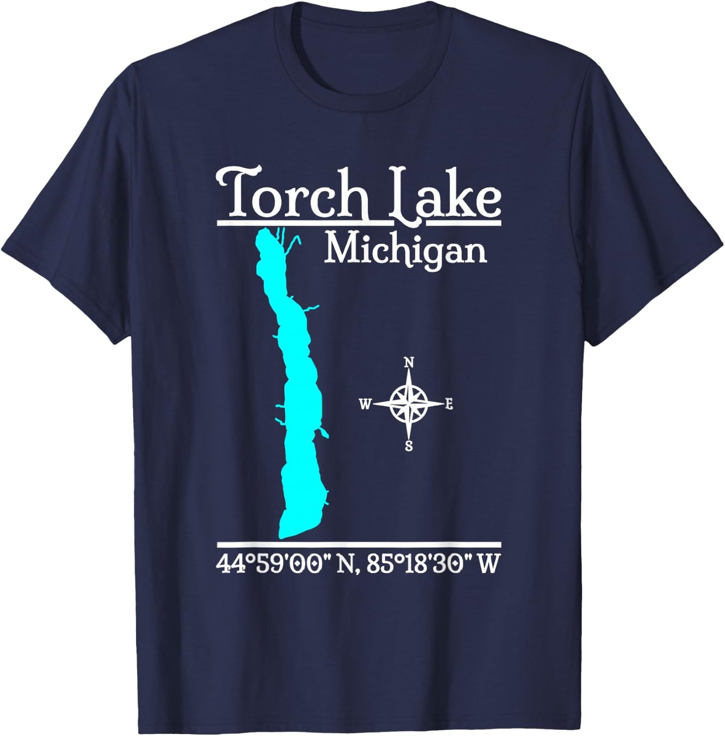 Torch Lake, Michigan T-Shirt - T-Shirt | Navy