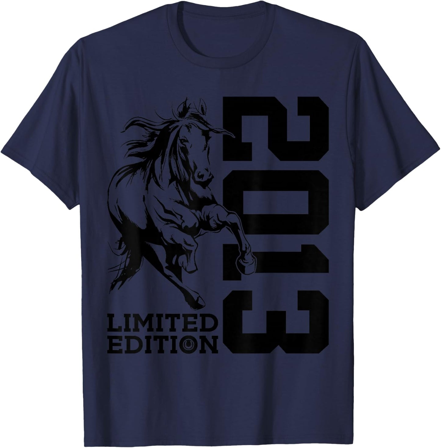 Riding 13th Birthday Horse Limited Edition 2013 Rider T-Shirt - T-Shirt | Navy