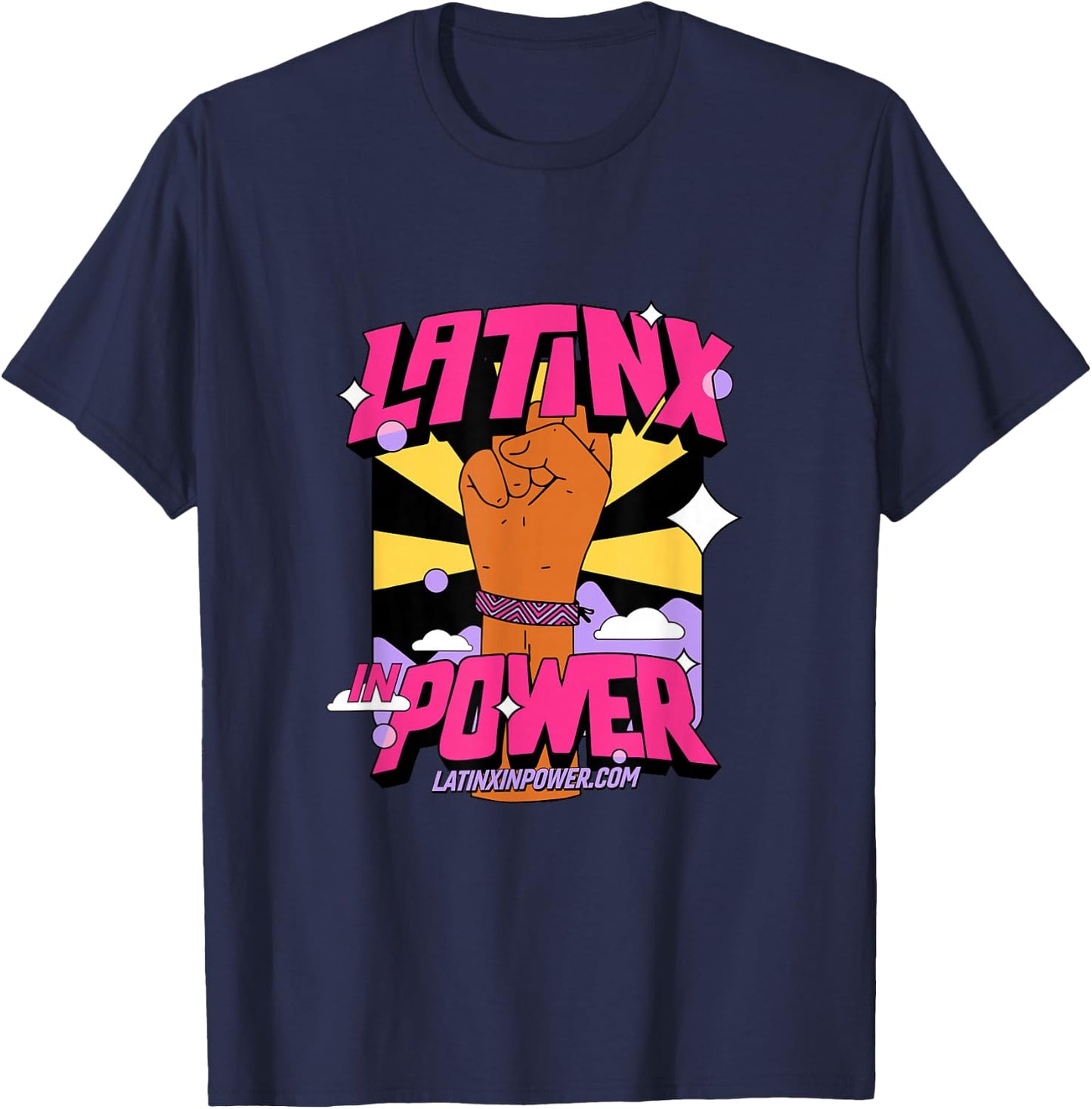 Latinx in Power celebrates Latin American individuals T-Shirt - T-Shirt | Navy
