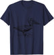 Pelican Vintage Bird Graphic Brown Pelican Sea Bird T-Shirt - T-Shirt | Navy