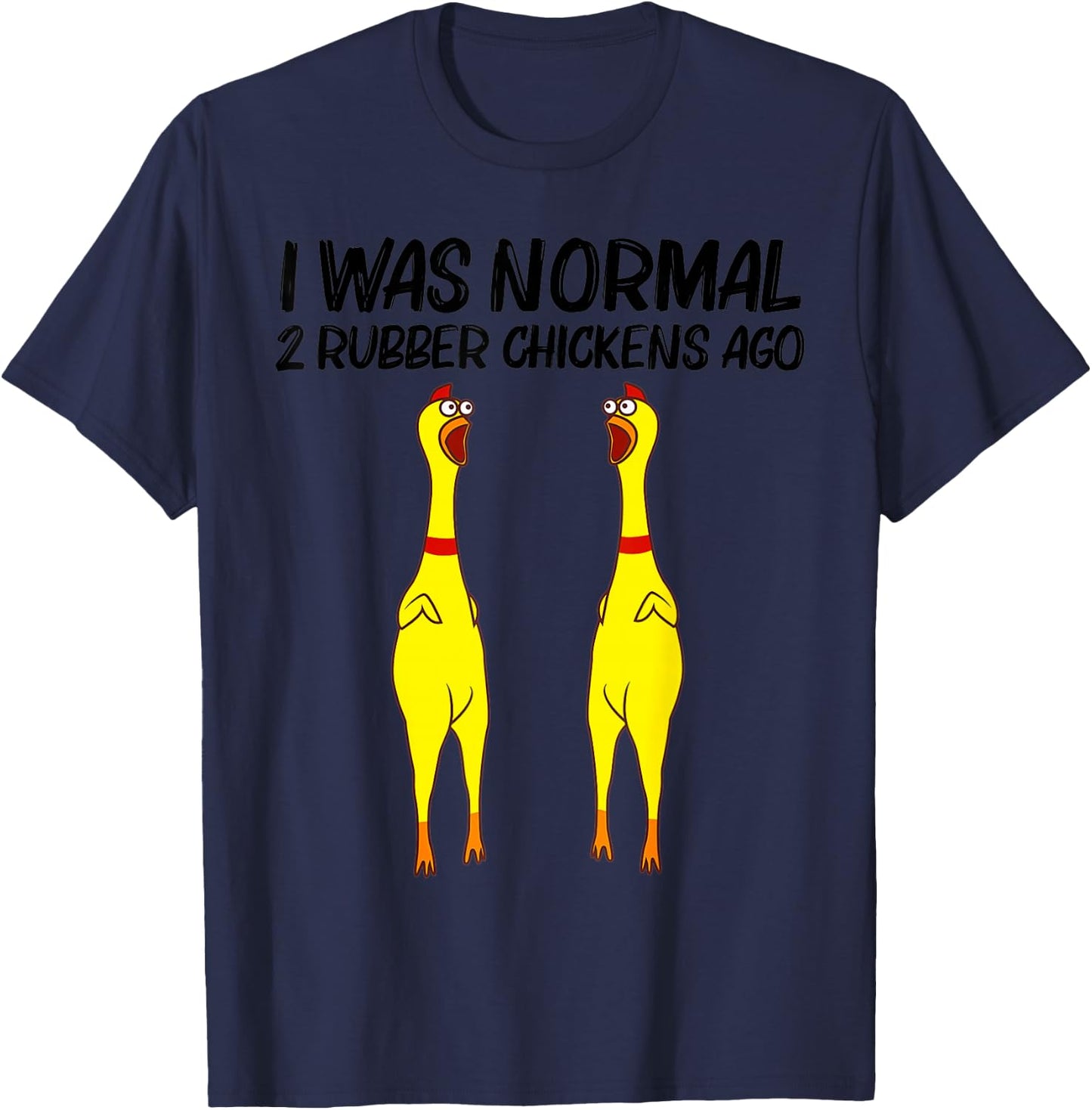 Cute Rubber Chicken Funny Rubber Chicken Gift Men Women T-Shirt - T-Shirt | Navy