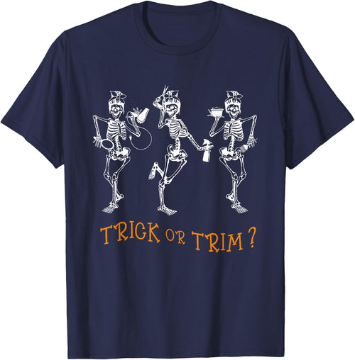 Dancing Skeleton Hairdresser Trick Or Trim Hairstylist Funny