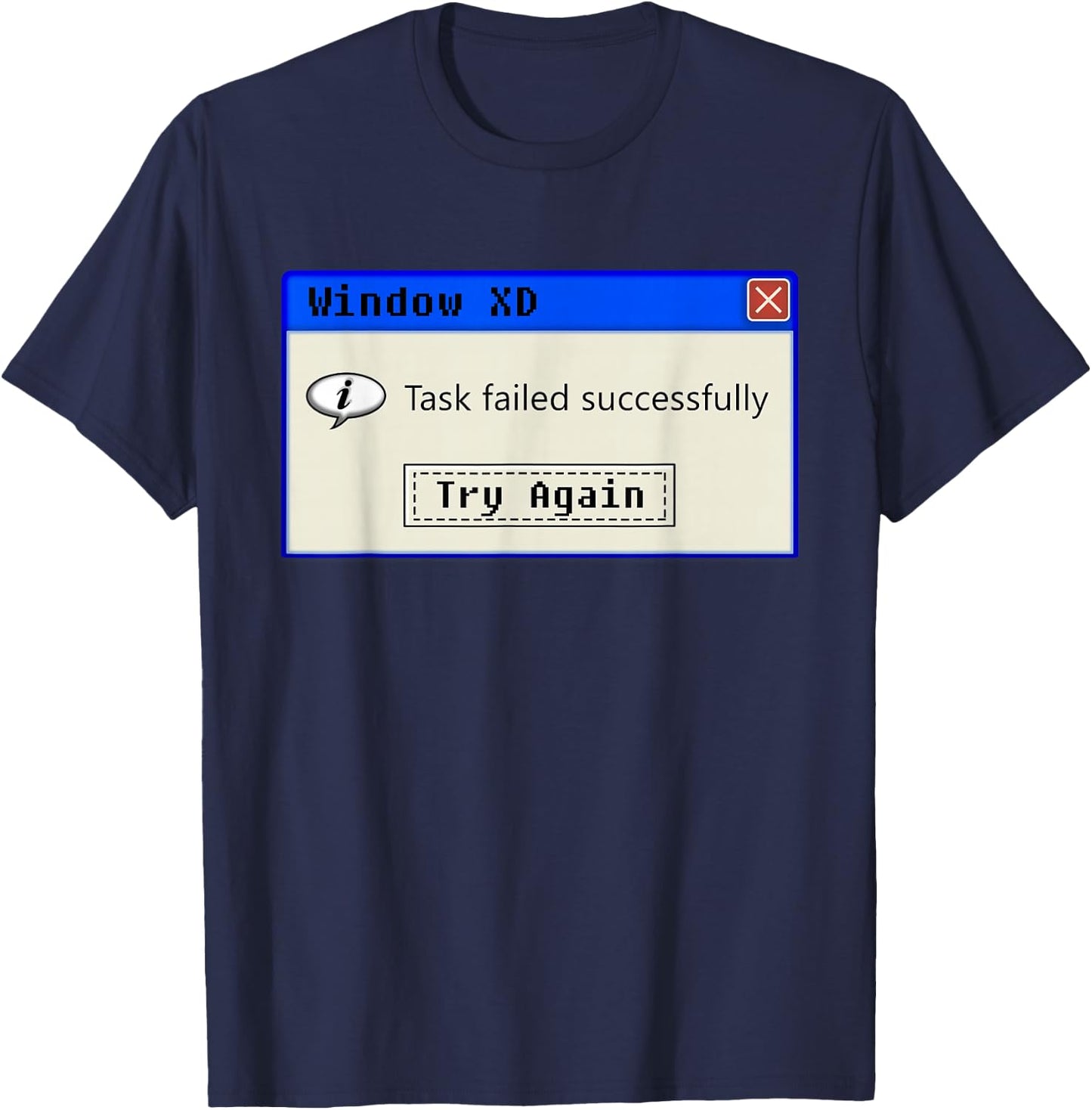 Task Failed Successfully - Nerdy Vintage Programming IT T-Shirt - T-Shirt | Navy