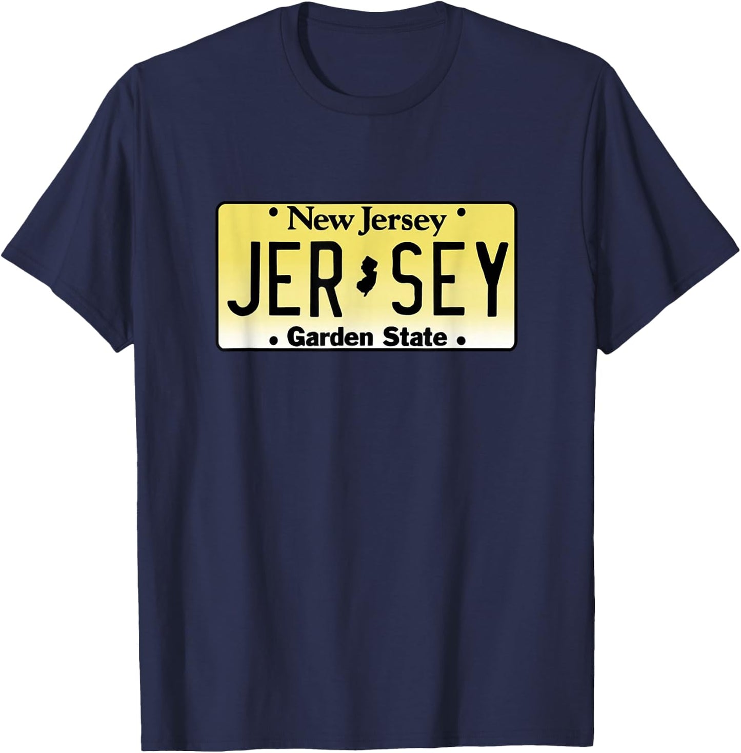 New Jersey License Plate - Throwback Design - Classic T-Shirt - T-Shirt | Navy