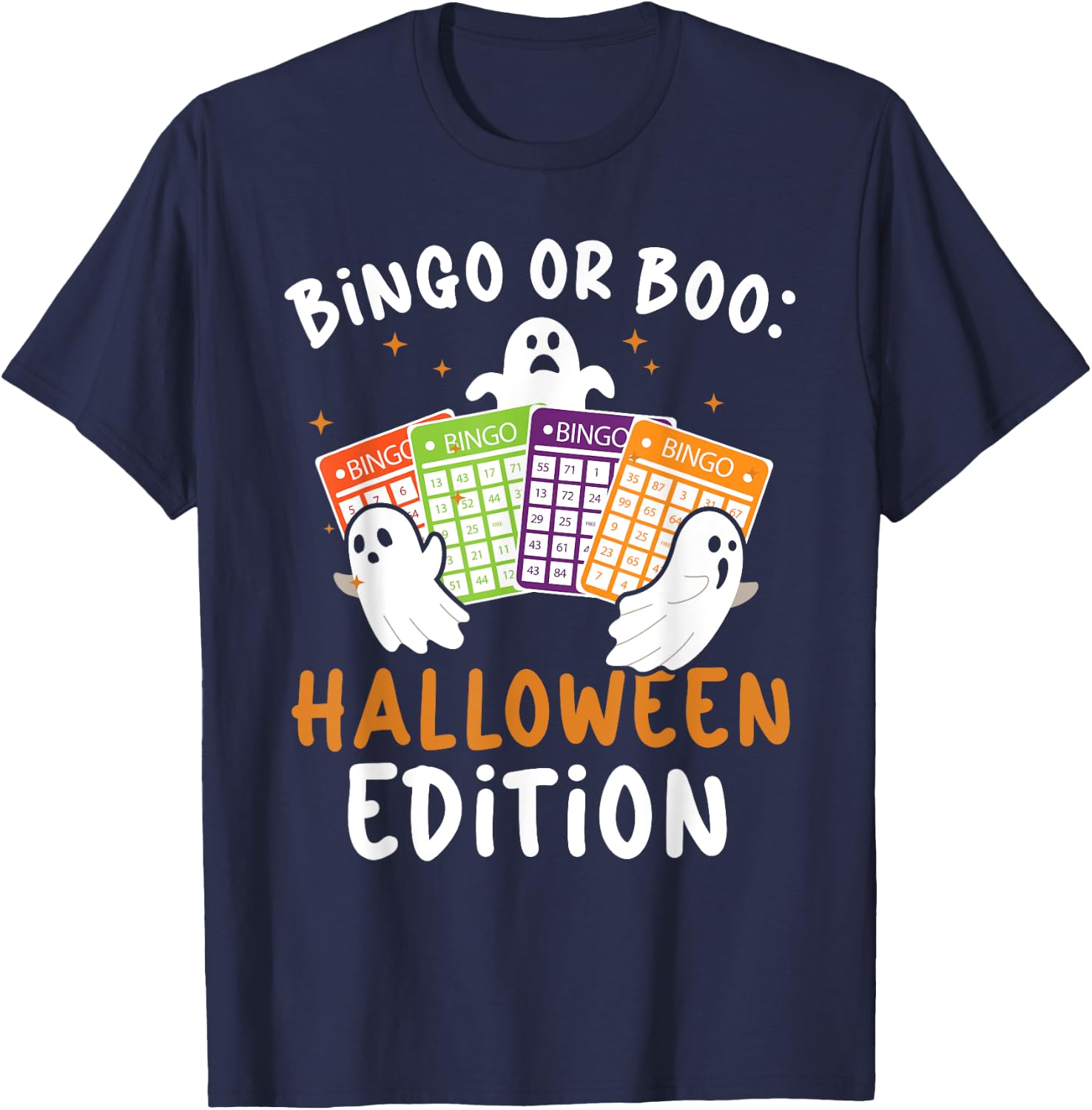 Bingo Halloween Trick Or Treat Bingo Player Bingo Caller T-Shirt - T-Shirt | Navy