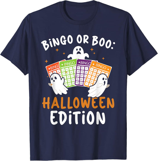Bingo Halloween Trick Or Treat Bingo Player Bingo Caller T-Shirt - T-Shirt | Navy