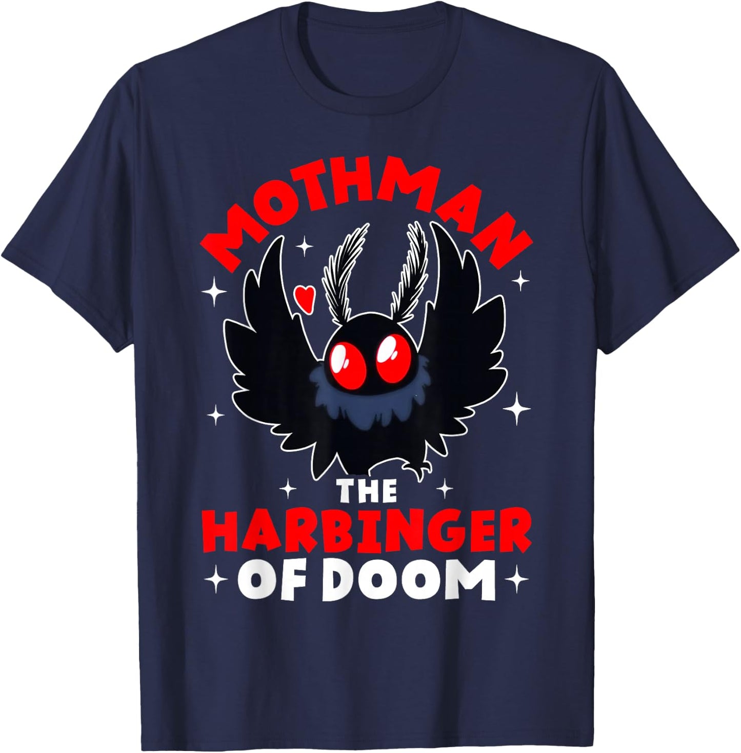 Mothman The Harbinger of Doom Cryptid Cryptozoology T-Shirt - T-Shirt | Navy