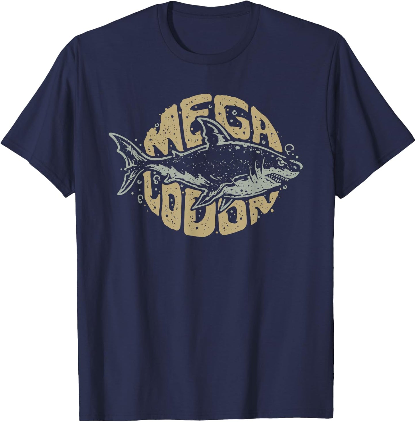 Megalodon Shark Shirt Prehistoric Ocean T-Shirt - T-Shirt | Navy