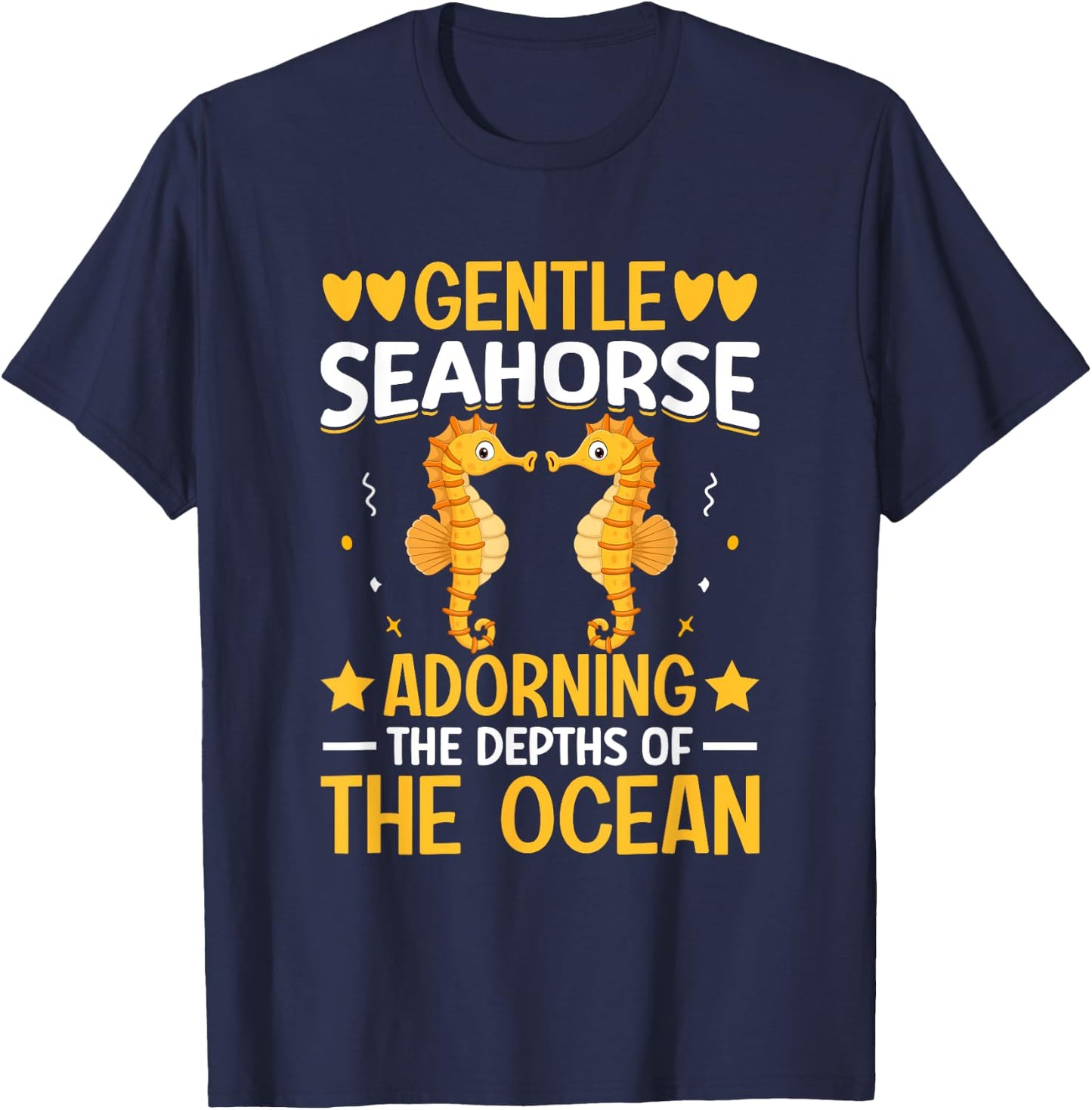 Gentle Seahorse Adorning The Depths Of The Ocean I Seahorse T-Shirt - T-Shirt | Navy