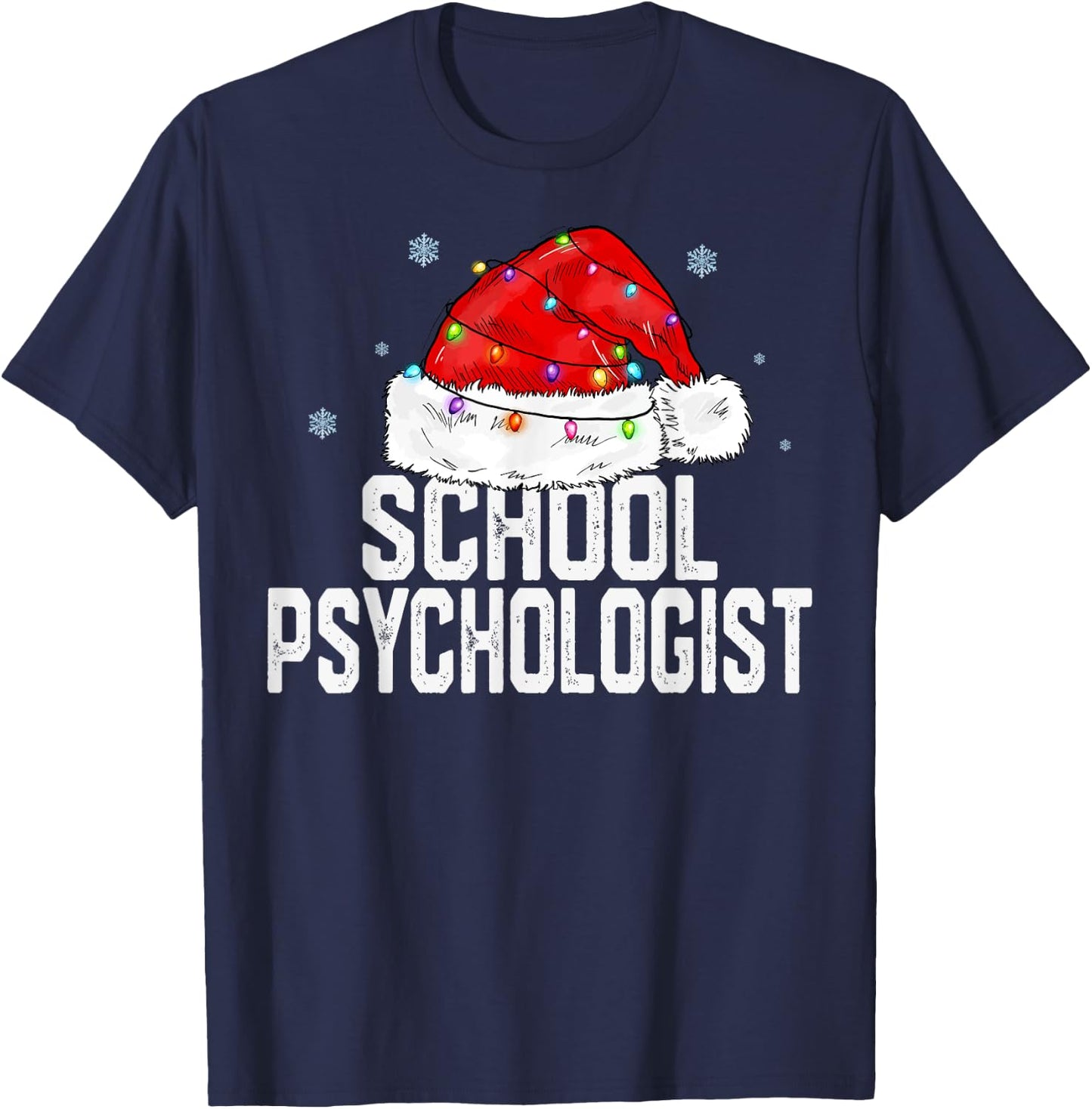 School Psychologist Santa Claus Christmas Family Matching T-Shirt - T-Shirt | Navy