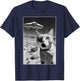 A cat taking a selfie with a ufo spaceship - funny pun meme Men Women Kids T-Shirt - T-Shirt | Navy