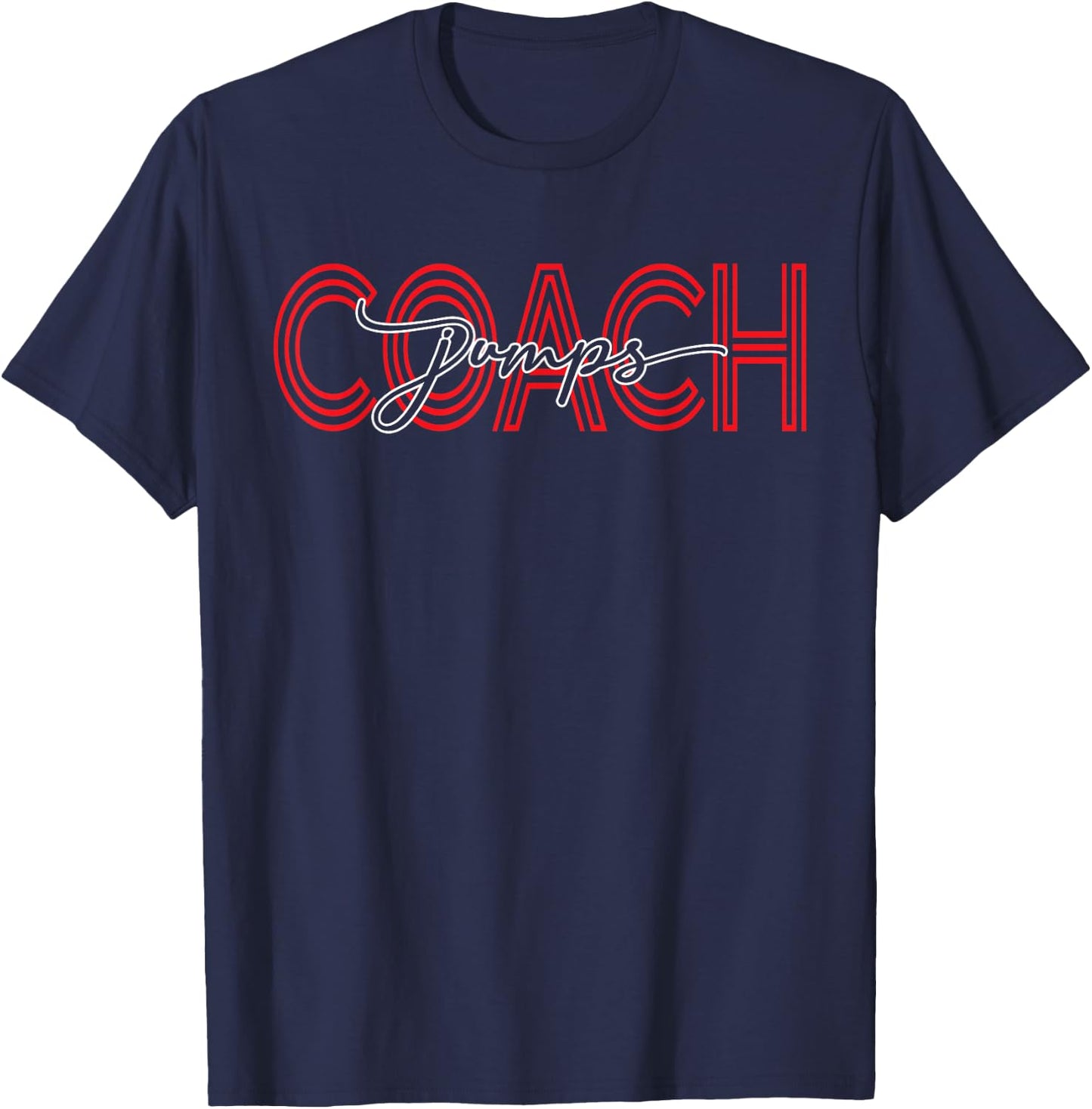 Jumps Coach | Athletics Track & Field | High Jumping T-Shirt - T-Shirt | Navy