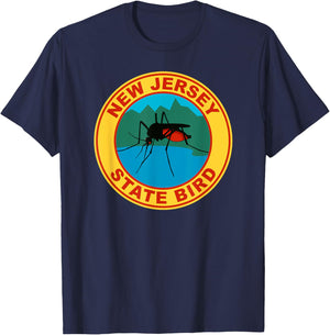 Funny New Jersey Mosquito State Bird T-Shirt - T-Shirt | Navy