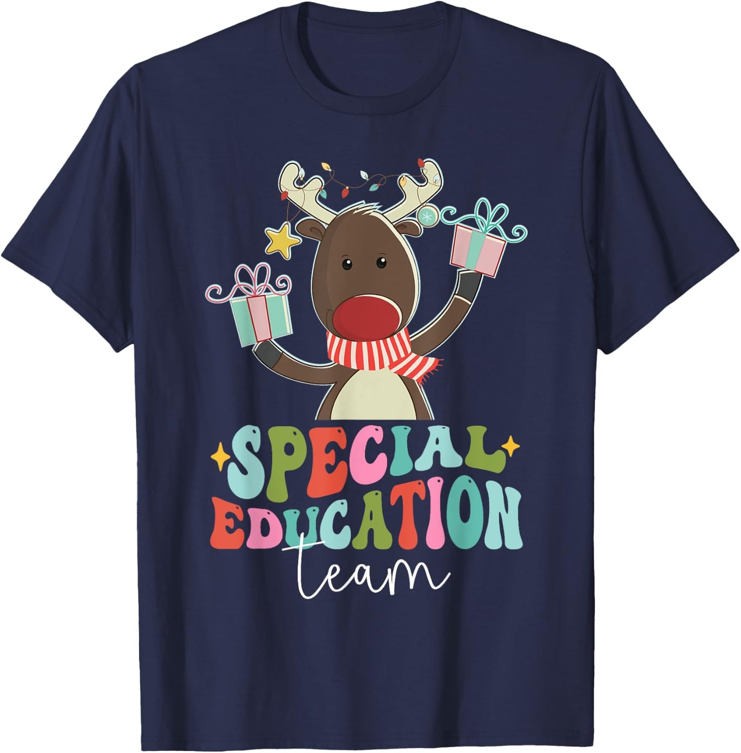 SPED Squad Special Education Teacher Autism Christmas Women T-Shirt - T-Shirt | Navy