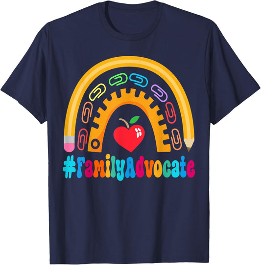Family Advocate Appreciation Week Back to School T-Shirt - T-Shirt | Navy