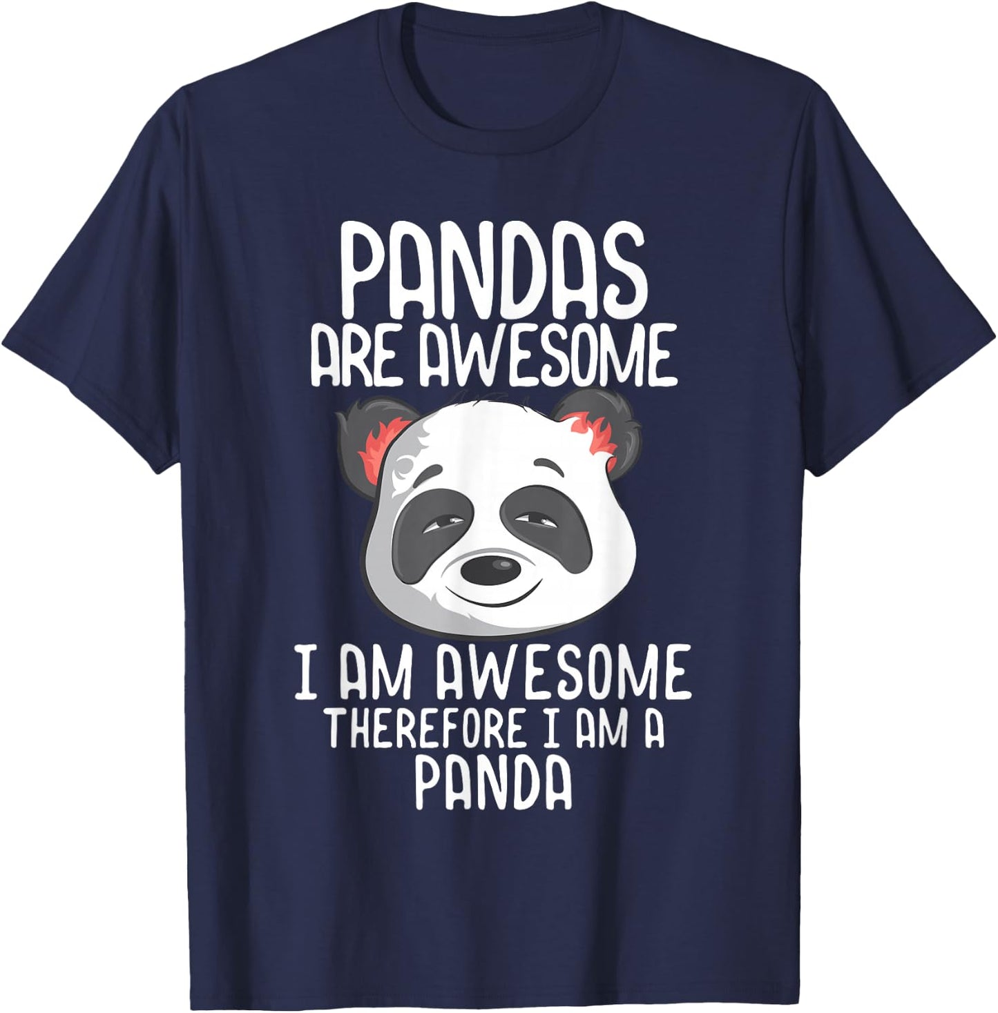 Panda Shirt Boys Kids Girls Panda Graphic T-Shirt - T-Shirt | Navy