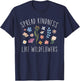Spread Kindness Like Wildflowers Women's Boho Inspirational T-Shirt - T-Shirt | Navy