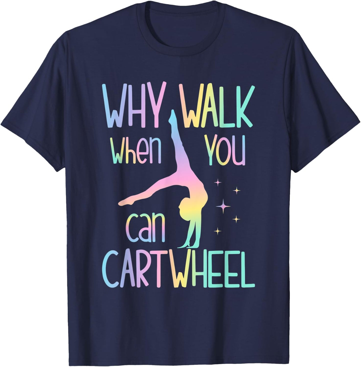 Funny Gymnastic Shirt Girls Women Aunt Gymnast Cartwheel T-Shirt - T-Shirt | Navy