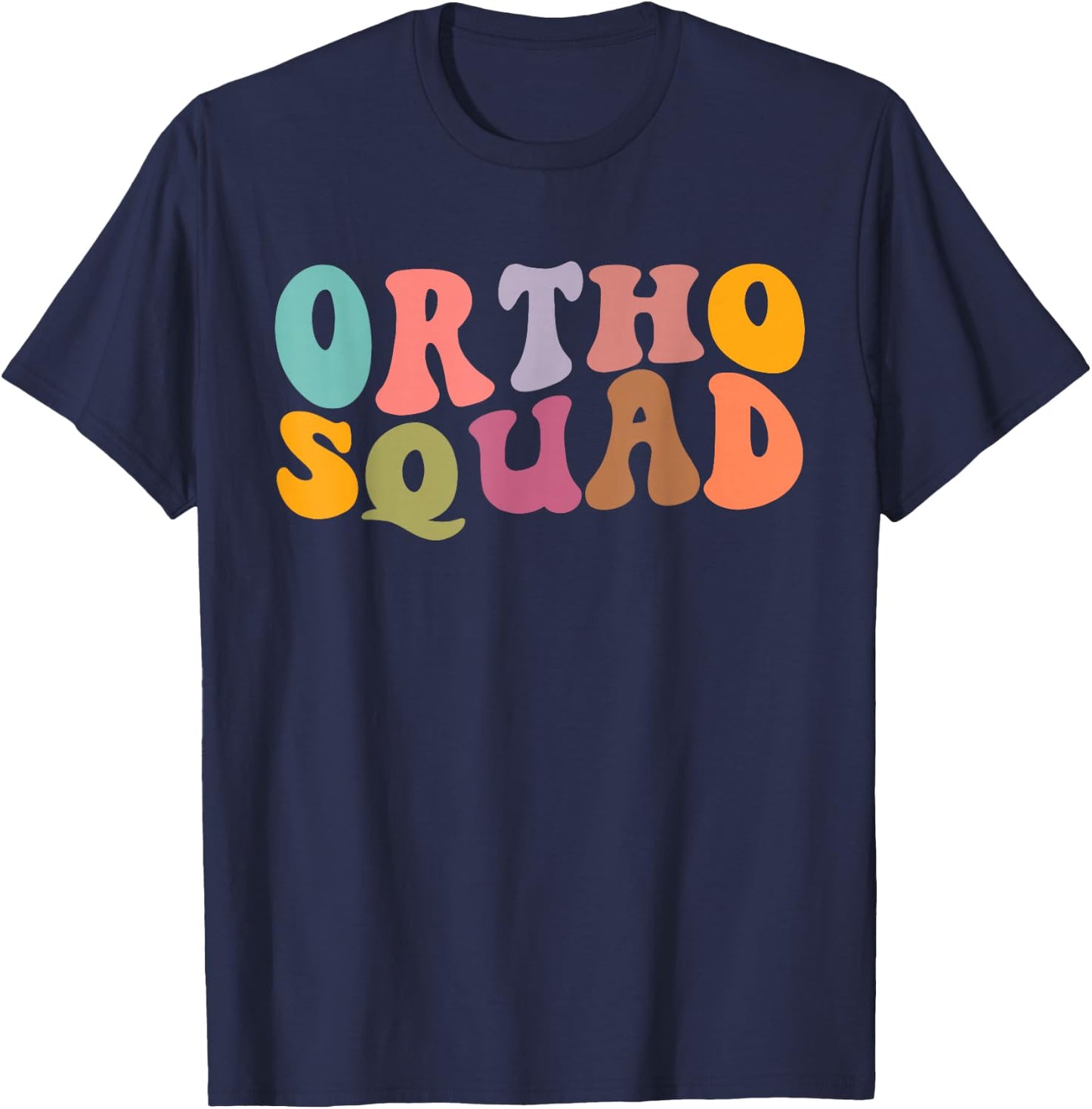 Retro Groovy Ortho Squad Orthopedics Nurse Doctor Assistant T-Shirt - T-Shirt | Navy