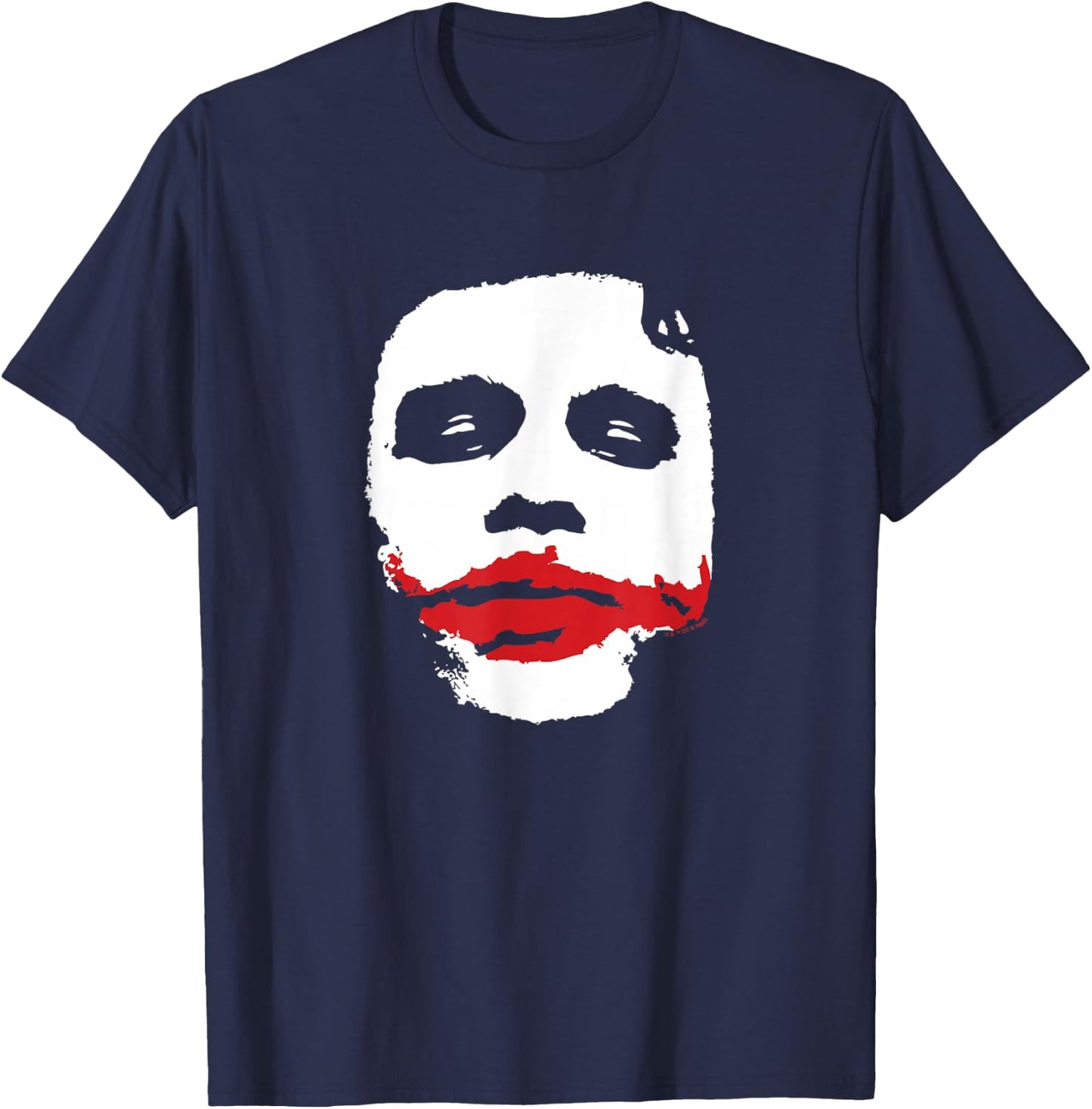 The Dark Knight Heath Ledger The Joker Face Paint Mask T-Shirt - T-Shirt | Navy