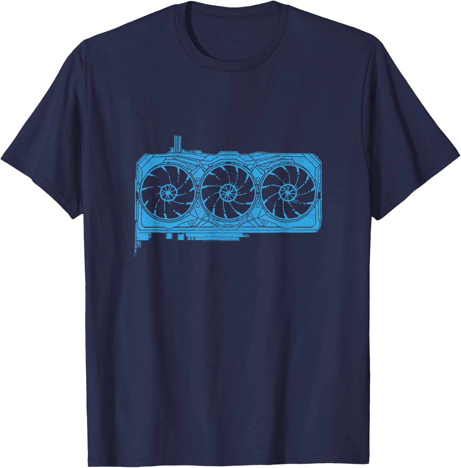 GPU Graphics Card Computer Science Scientist Retro Nerd T-Shirt - T-Shirt | Navy