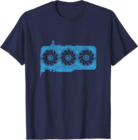 GPU Graphics Card Computer Science Scientist Retro Nerd T-Shirt - T-Shirt | Navy