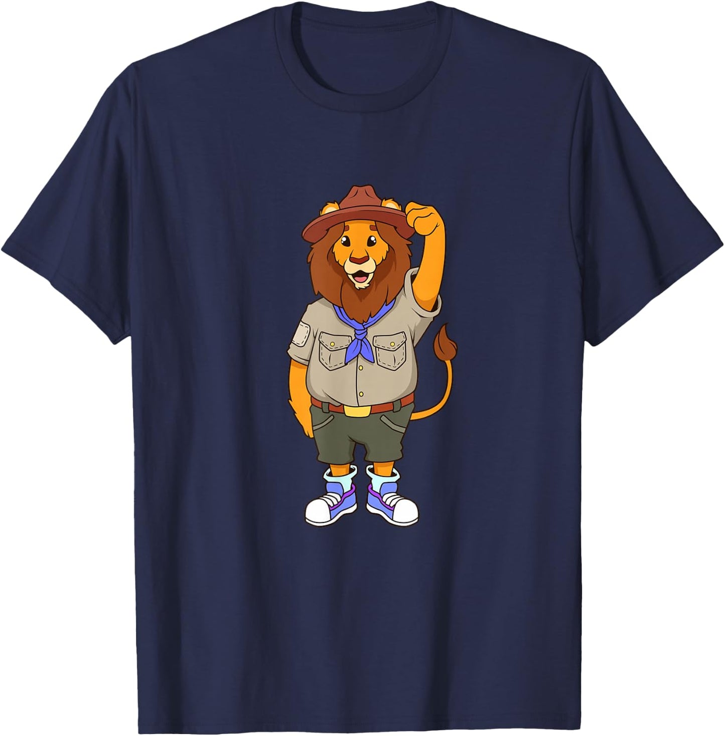 Cartoon Lion is Scout T-Shirt - T-Shirt | Navy