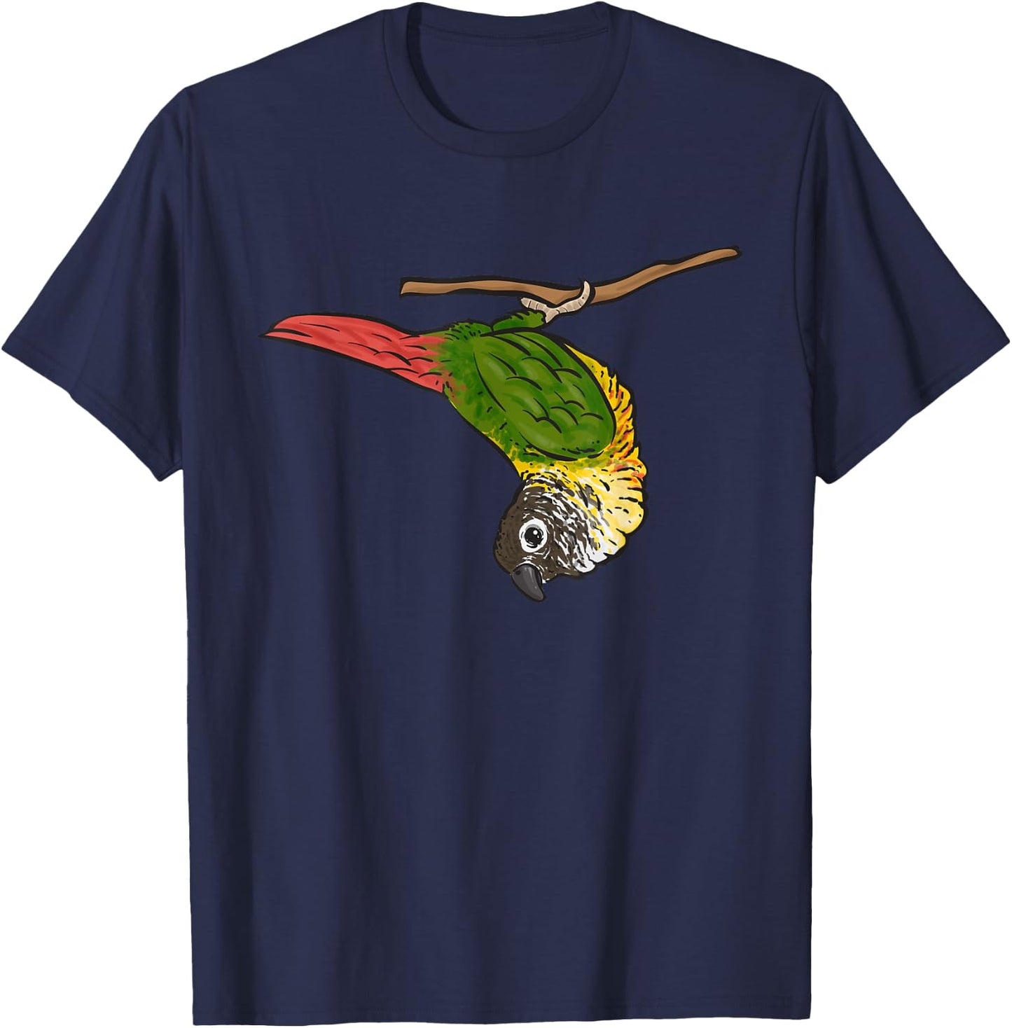 Green Cheek Conure Parrot Bird Conure T-Shirt - T-Shirt | Navy
