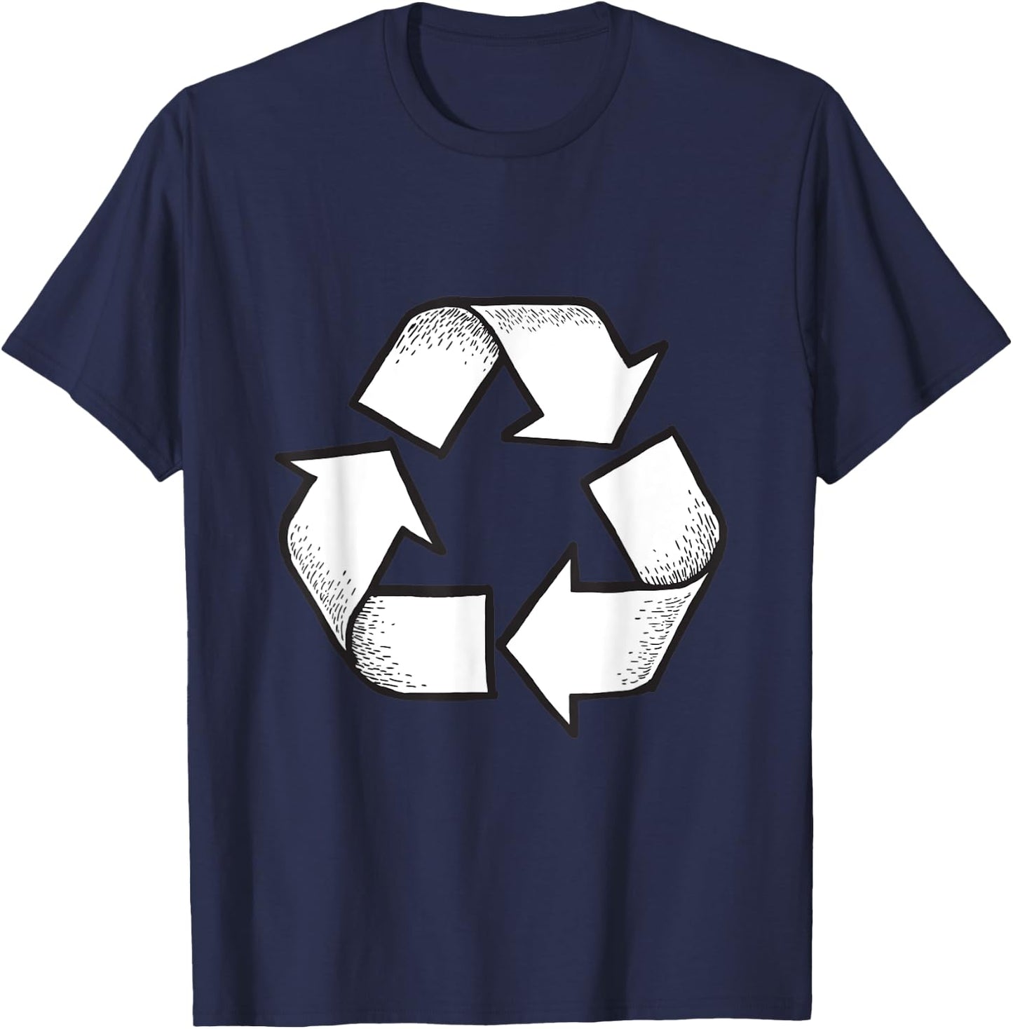 Vintage Recycle Logo Earth Day Nature Planet Conservation T-Shirt - T-Shirt | Navy