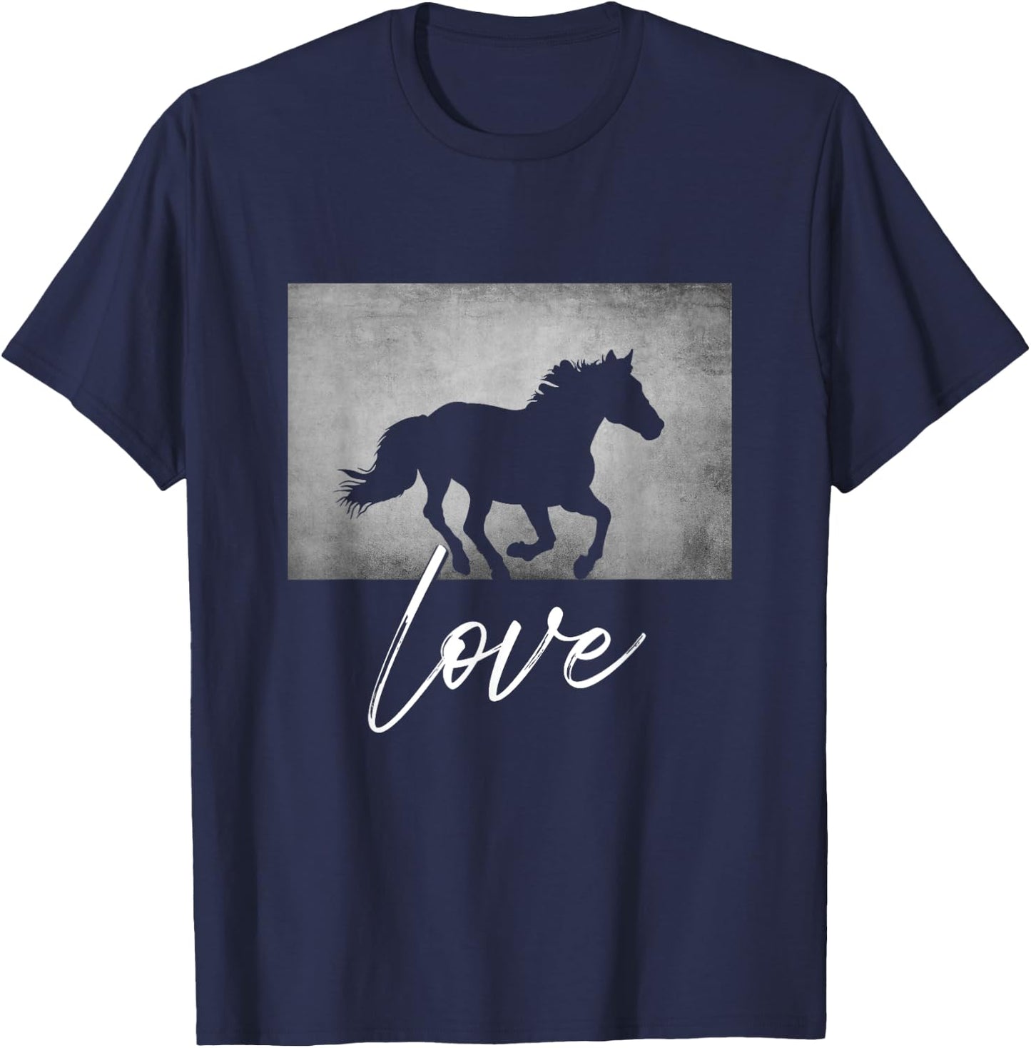 Horse Riding Apparel - Horse T-Shirt - T-Shirt | Navy