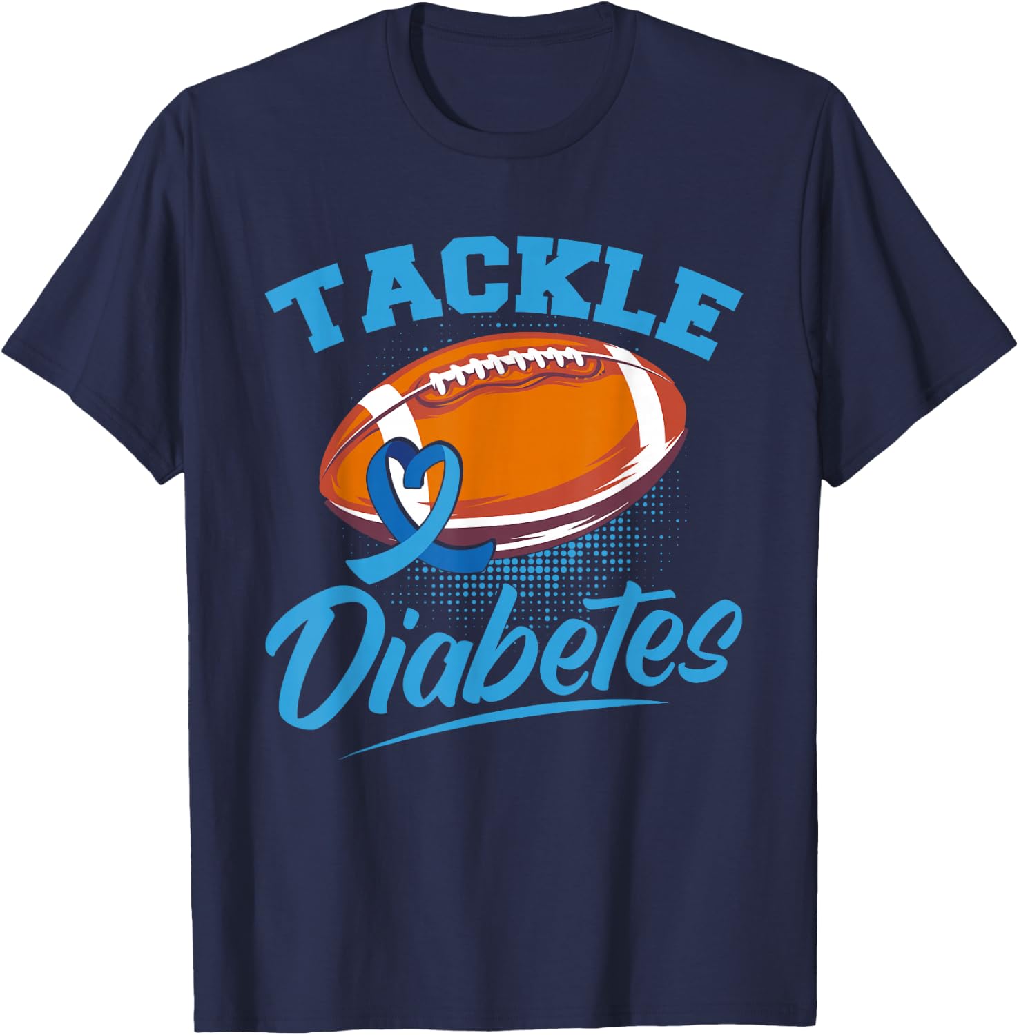 T1D Warrior Diabetes Awareness Tackle Diabetes T-Shirt - T-Shirt | Navy
