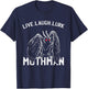 Mothman Cryptid - Live, Laugh, Lurk | Occult Folklore T-Shirt - T-Shirt | Navy