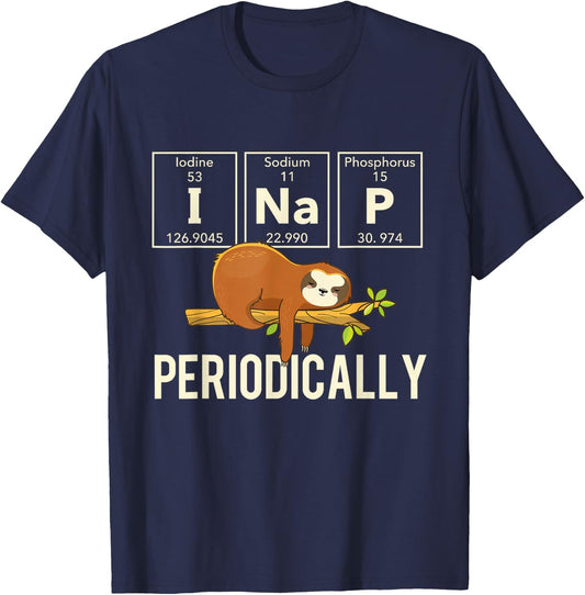 Periodically - Sleeping Sloth Zookeeper Animal Nature Lover T-Shirt - T-Shirt | Navy