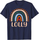 Lolly Rainbow Grandma Cute Mothers Day Funny Lolly T-Shirt - T-Shirt | Navy