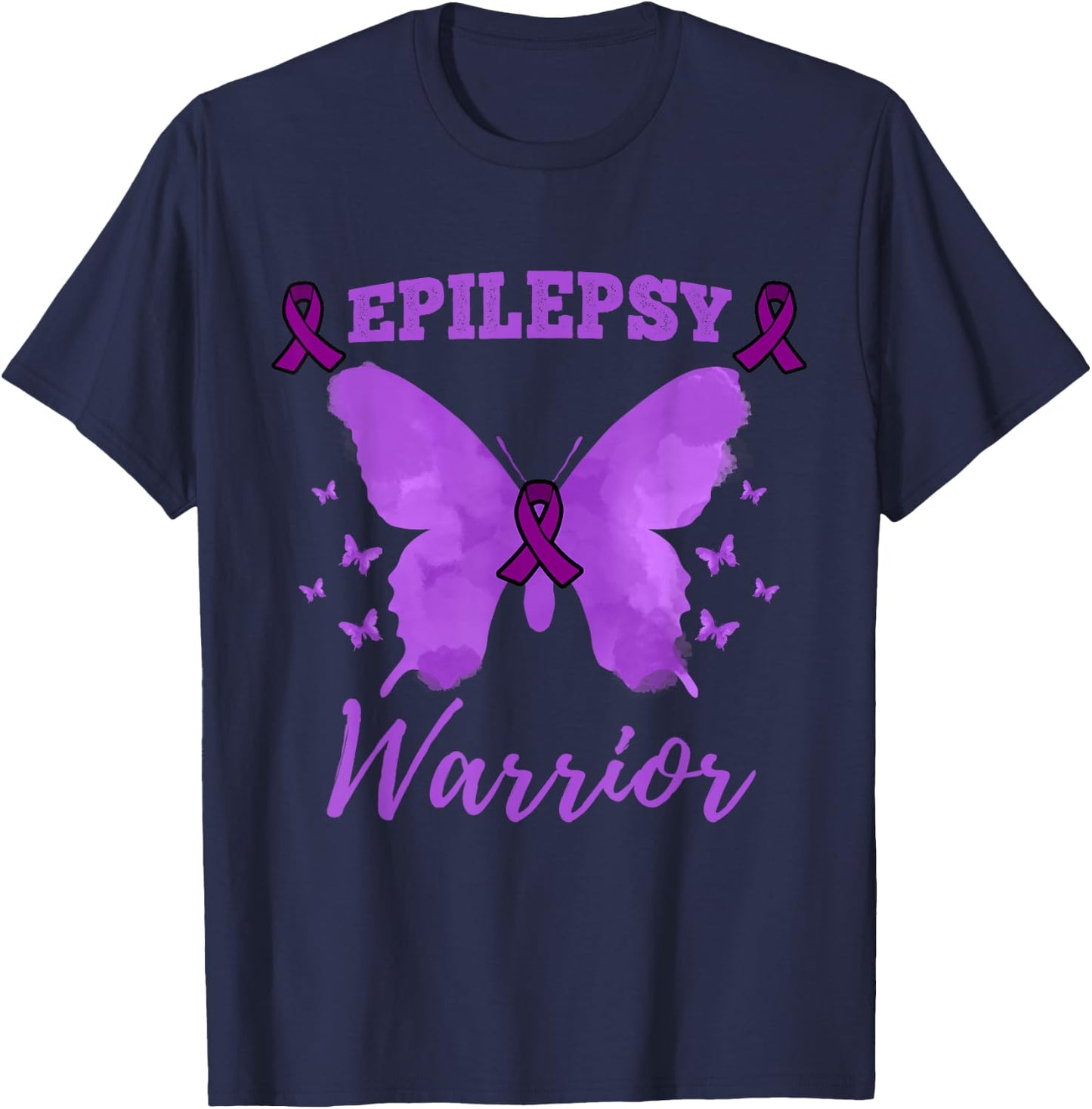 Epilepsy Warrior Epilepsy Awareness T-Shirt - T-Shirt | Navy