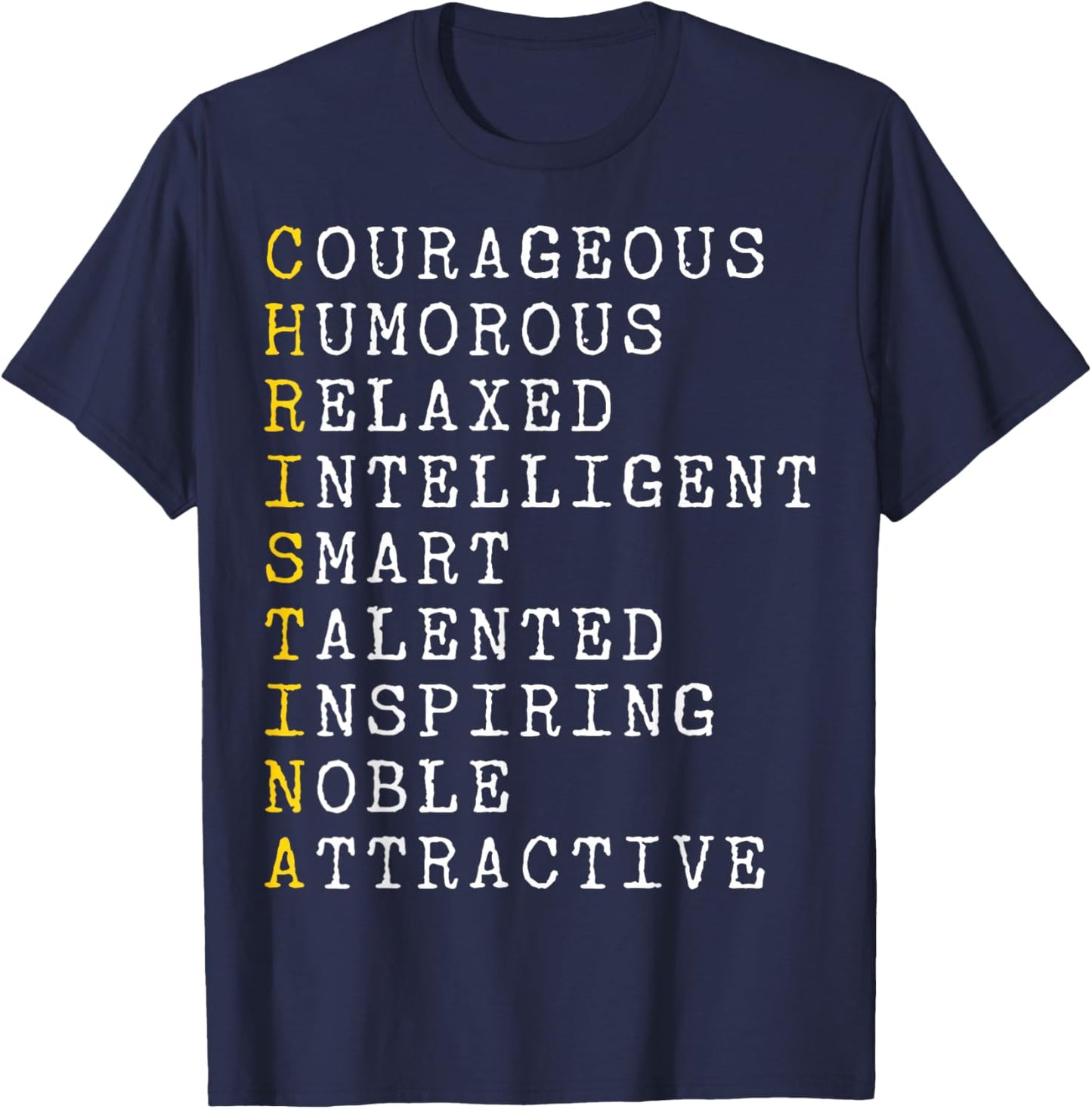 Christina Personalized, Christina Name, Girl Woman Christina T-Shirt - T-Shirt | Navy