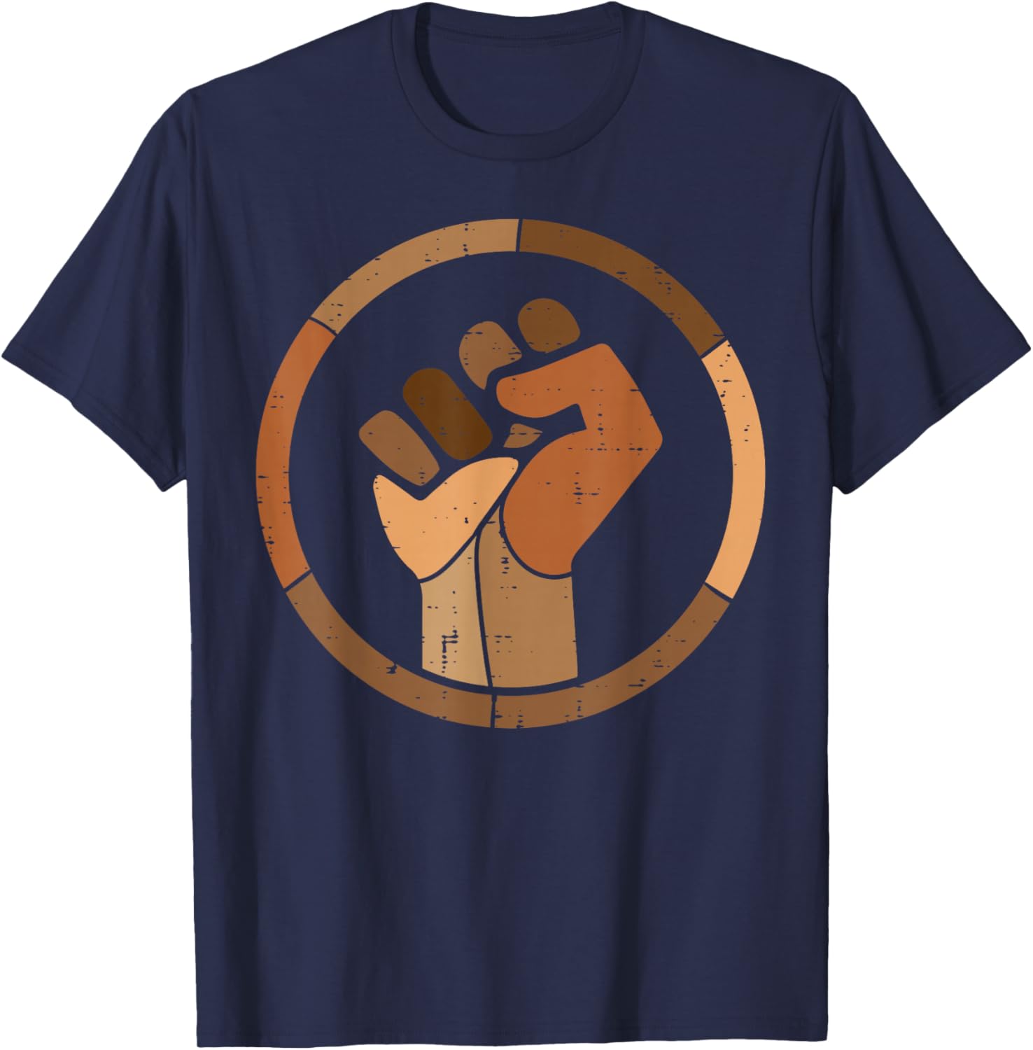 Black History Melanin Fist African Pride Men Women Kids T-Shirt - T-Shirt | Navy