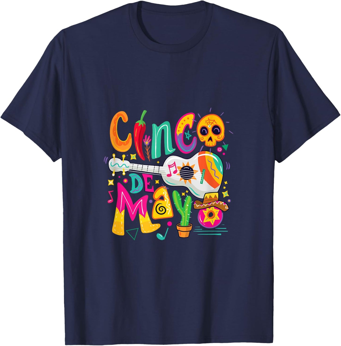 Cinco De Mayo Mexican Fiesta 5 De Mayo T-Shirt - T-Shirt | Navy