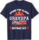 Sound The Alarm Grandpa Birthday Boy Fire Truck Lover T-Shirt - T-Shirt | Navy