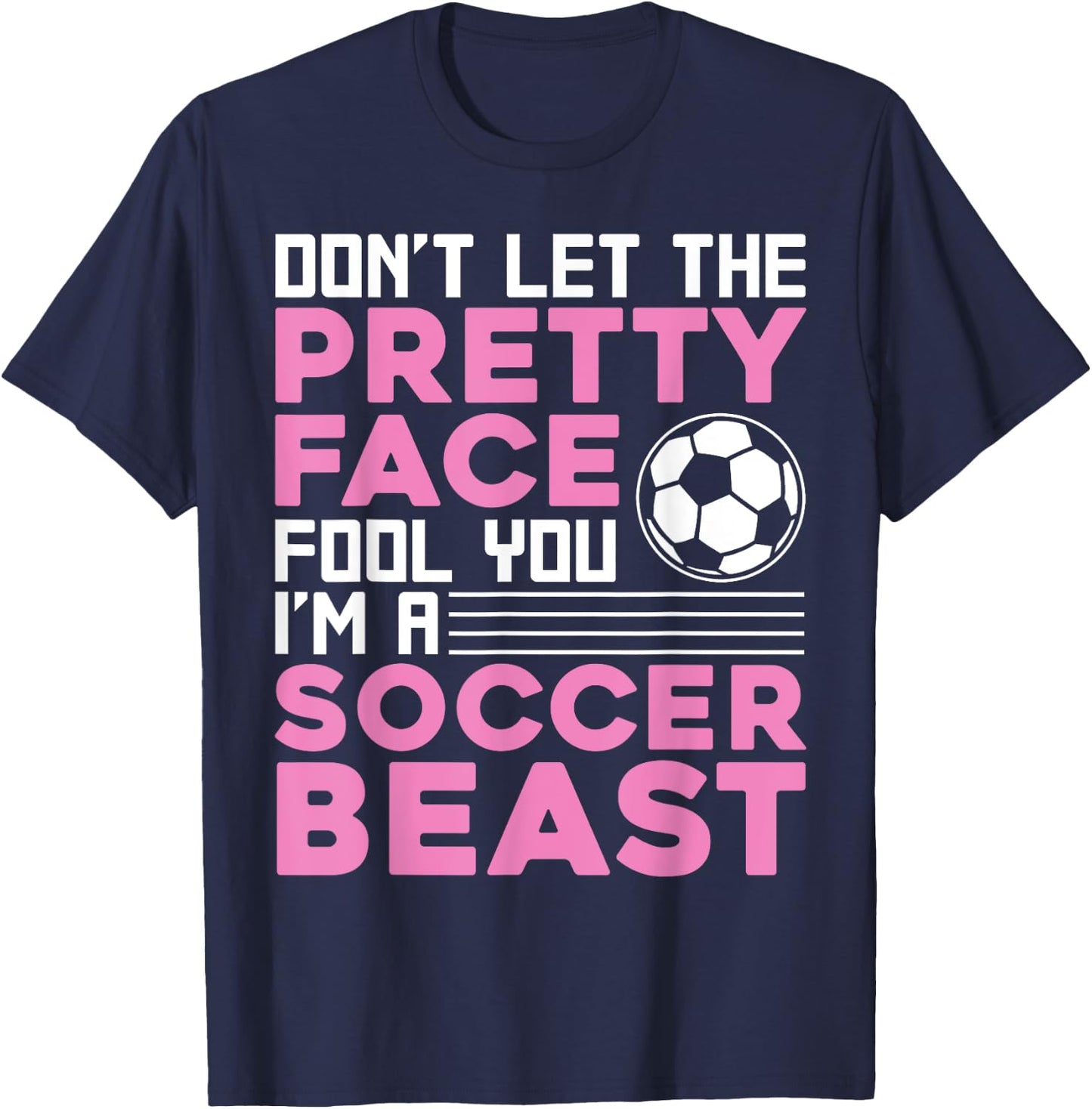 Cool Soccer Teen Girls Soccer Lover Player Sports T-Shirt - T-Shirt | Navy