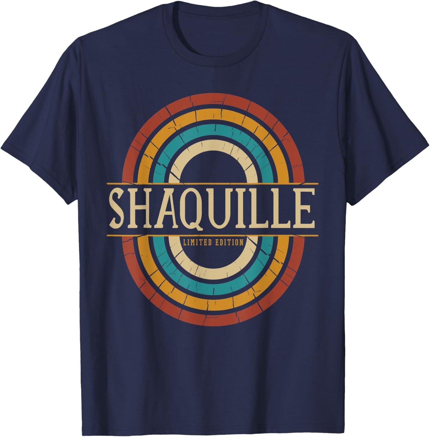 Shaquille Name Personalized Men Boys Vintage Appreciation T-Shirt - T-Shirt | Navy