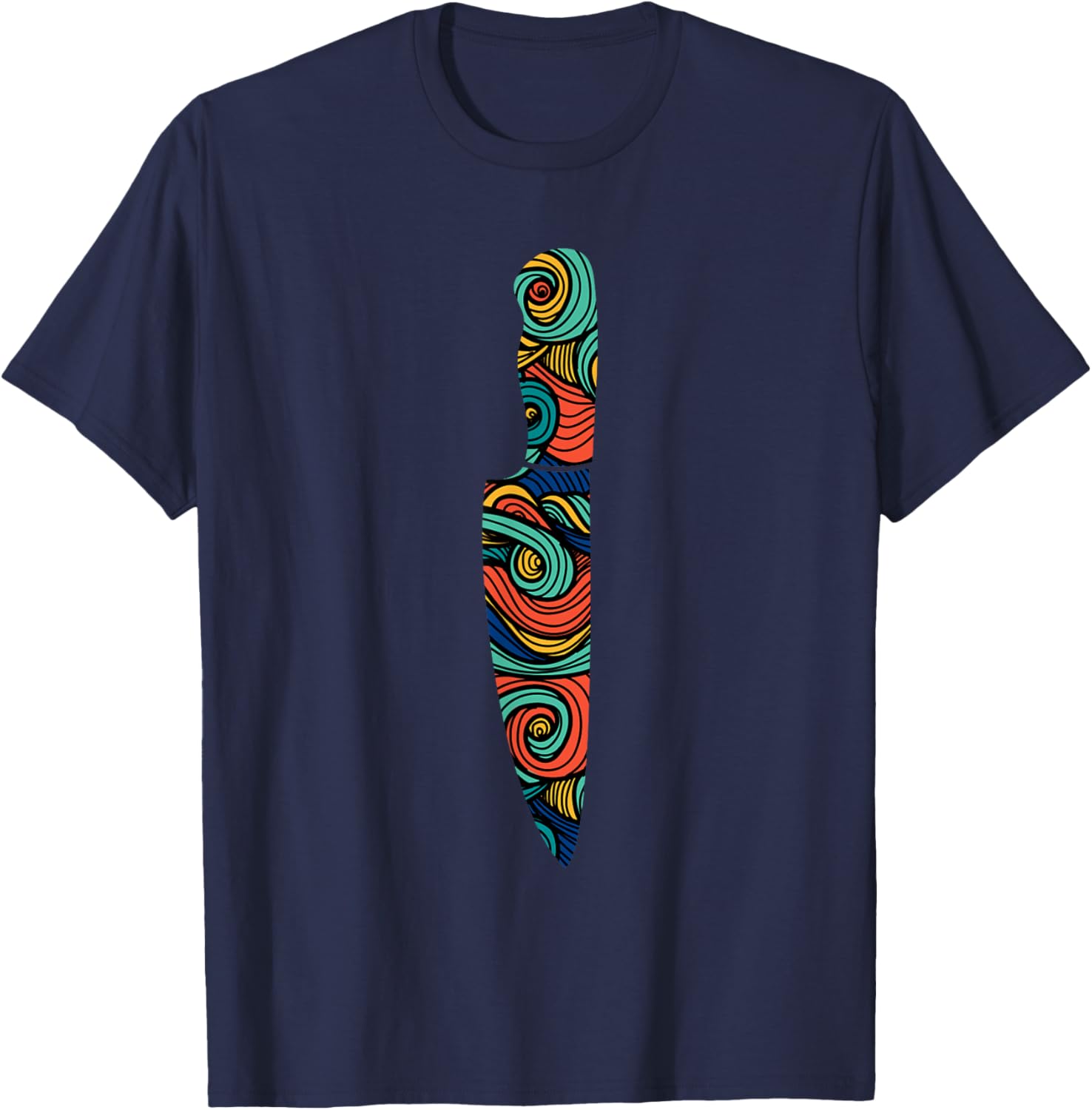 Cook Chef Cooking Knife T-Shirt - T-Shirt | Navy