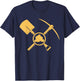 Gold Panning Shovel And Pickaxe T-Shirt - T-Shirt | Navy