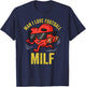 MILF Man I Love Football Funny Heart Running Cool Valentines T-Shirt - T-Shirt | Navy